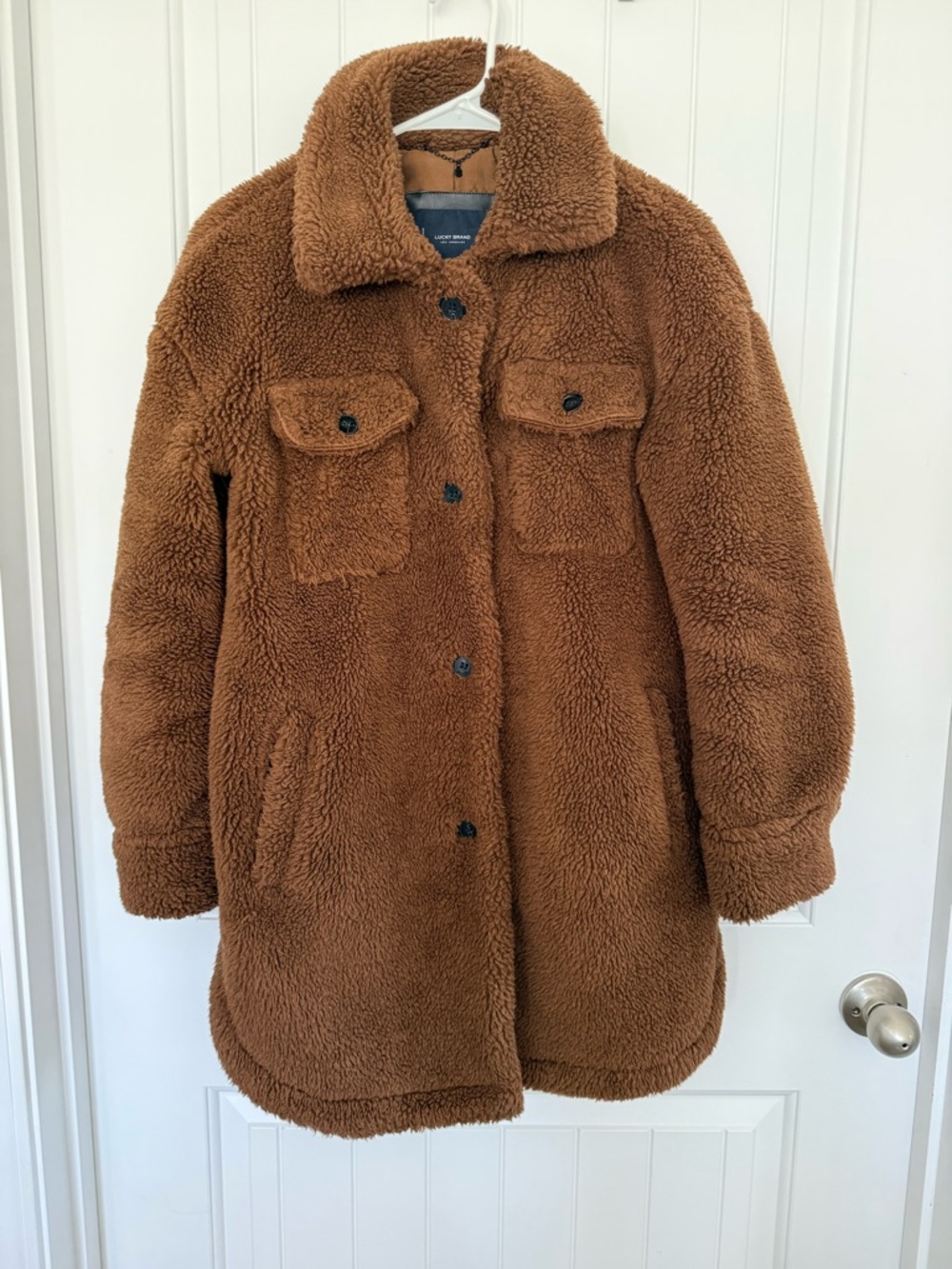 Lucky Brand Women's Teddy Jacket in Rich Brown